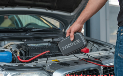 Gizmodo Noco Boost jump starter in action